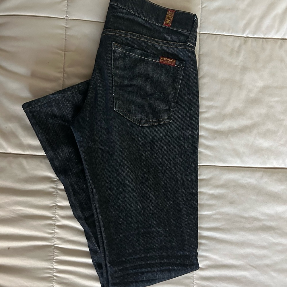 7 For All Mankind Black Skinny Jeans